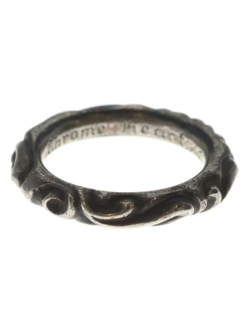 Chrome Hearts Scrl Band Scroll Ring Silver